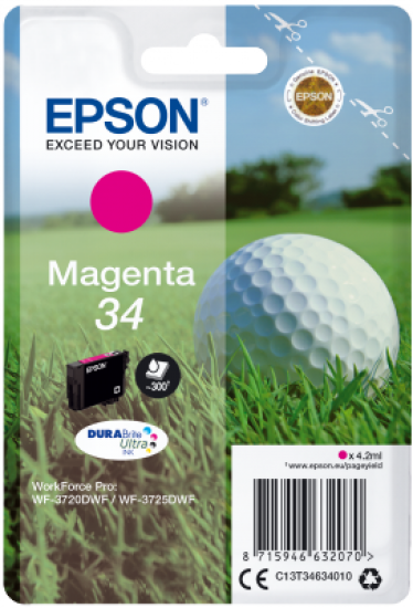 Epson Singlepack Magenta 34 DURABrite Ultra Ink