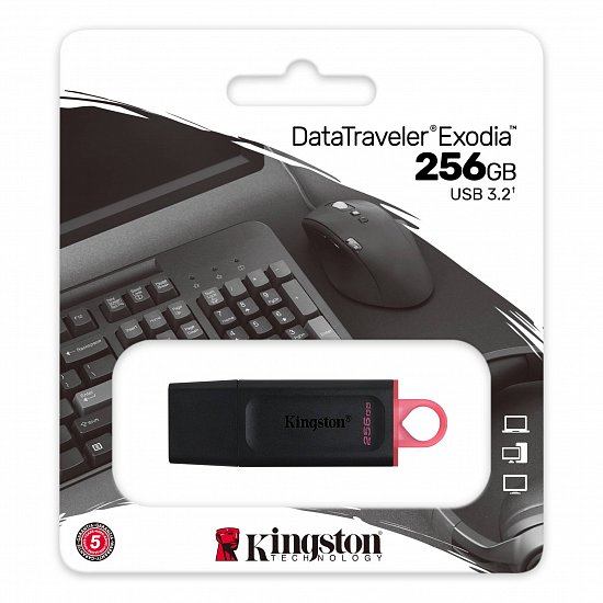 256GB Kingston USB 3.2 (gen 1) DT Exodia růžová