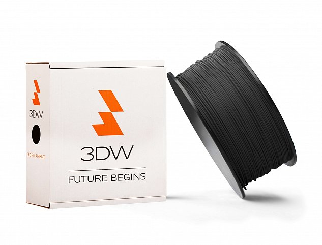 3DW - ABS filament 1,75mm černá, 0,5 kg, tisk 220-250°C