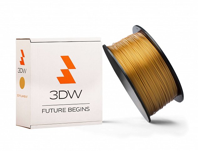 3DW - ABS filament 1,75mm zlatá, 0,5 kg, tisk 220-250°C