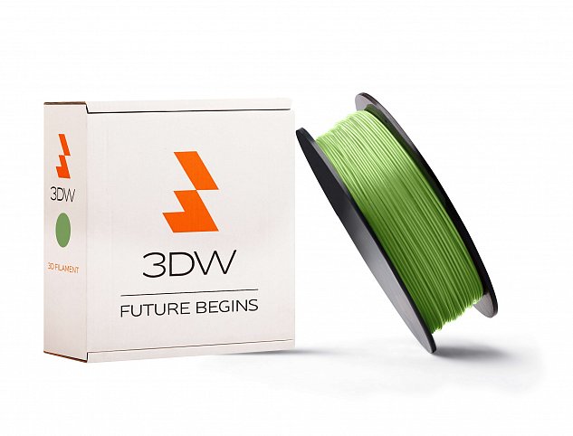 3DW - PLA filament 1,75mm fluozelen,0,5 kg,tisk190-210°C