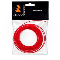 3DW - ABS filament 1,75mm červená, 10m, tisk 220-250°C