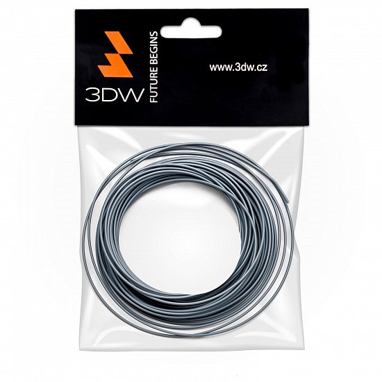 3DW - ABS filament 1,75mm stříbrná, 10m, tisk 220-250°C