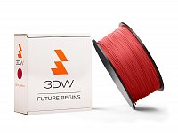 3DW - PLA filament 1,75mm červená, 0,5kg, tisk 190-210°C