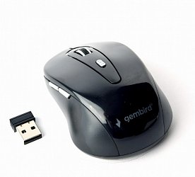 Gembird bezdrátová USB myš, 6 tlačítek, černá