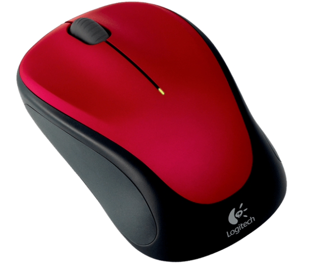 myš Logitech Wireless Mouse M235 nano, červená