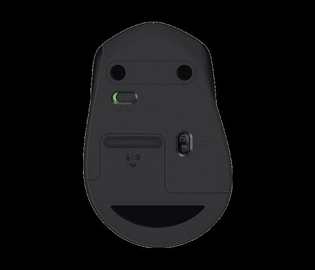 myš Logitech Wireless Mouse M330 silent plus, čern