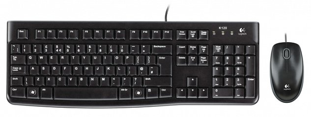 set Logitech Desktop MK120, drátový, USB, US