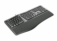 Klávesnice C-TECH KB-113E USB, ERGO,  černá, CZ/SK