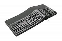 Klávesnice C-TECH KB-113E USB, ERGO,  černá, CZ/SK