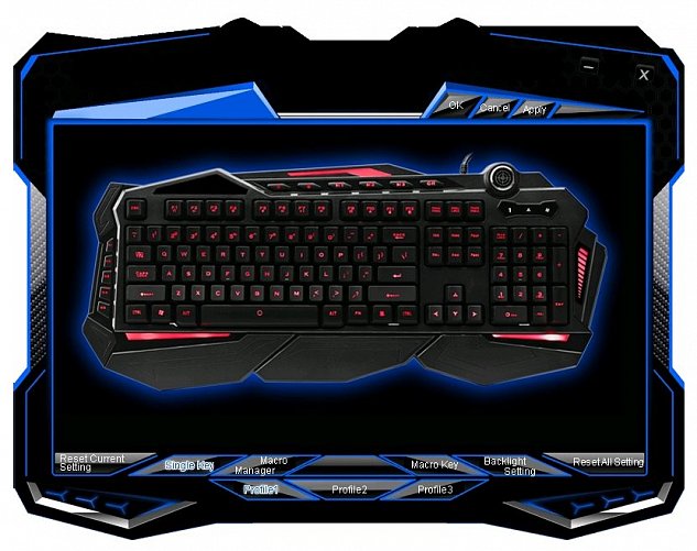 Herní klávesnice C-TECH Scorpia V2 (GKB-119), pro gaming, CZ/SK, 7 barev podsvícení, programovatelná