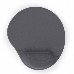 GEMBIRD Gel mouse pad with wrist support, grey