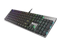 Plochá mechanická klávesnice Genesis Thor 420 RGB US, Content Slim Blue switch, software