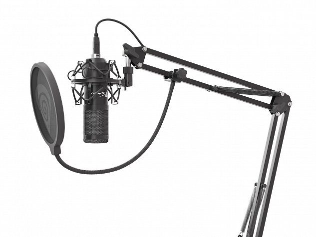 Streamovací mikrofon Genesis Radium 400, USB, kardioidní polarizace, ohybné rameno, pop-filter