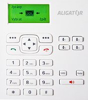 ALIGATOR T100 Stolní telefon na simkartu White