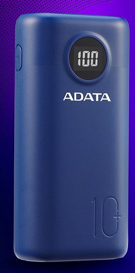 ADATA P10000QCD Power Bank 10000mAh modrá