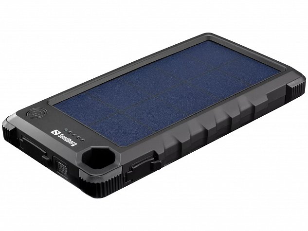 Sandberg Outdoor Solar Powerbank 10000 mAh, solární nabíječka, černá