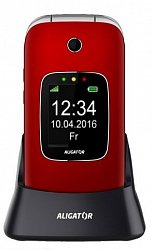 ALIGATOR V650 Senior červeno-stříbrný+st.nab