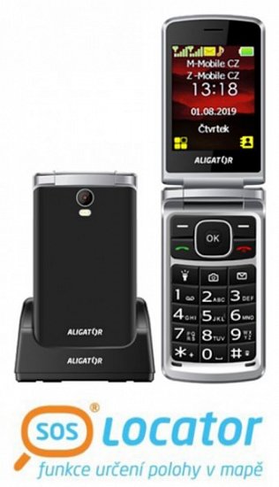 ALIGATOR V710 Senior černo-stříbrný+st.nab.