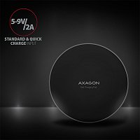 AXAGON WDC-P10T, tenká bezdrátová rychlonabíječka, Qi 5/7.5/10W, micro USB