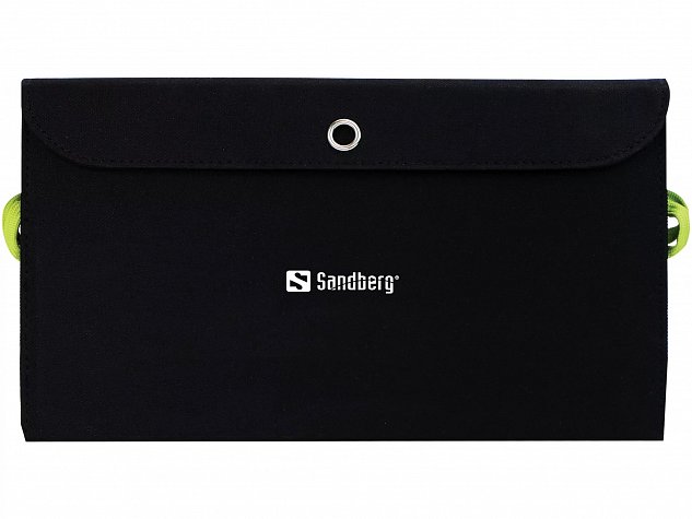 Sandberg Solar Charger 21W 2xUSB+USB-C, solární nabíječka, černá