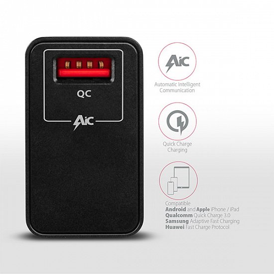 AXAGON ACU-QC19, QC nabíječka do sítě 19W, 1x USB-A port, QC3.0/AFC/FCP/SMART