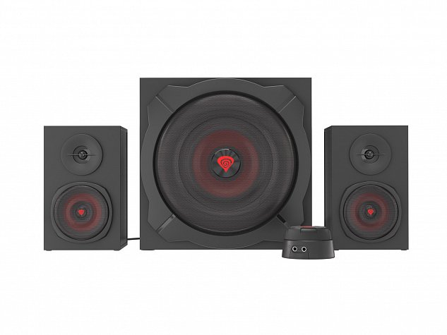 Reproduktory 2.1 60W GENESIS HELIUM 610BT, drátové + bezdrátové připojení Bluetooth, dřevo