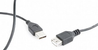 Gembird USB 2.0 extension cable, 0.75 m, black