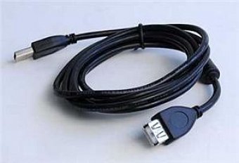 Kabel USB A-A 4,5m 2.0 prodl. HQ s ferrit. jádrem