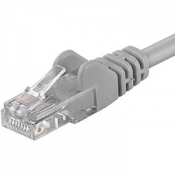 PremiumCord Patch kabel UTP RJ45-RJ45 CAT6 15m šedá