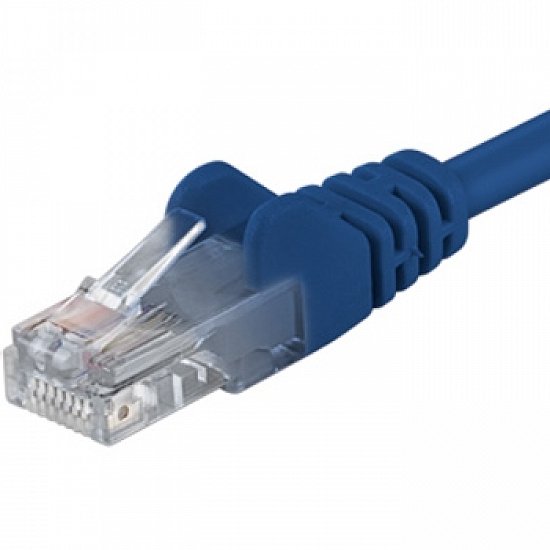 PremiumCord Patch kabel UTP RJ45-RJ45 level 5e 0.25m modrá