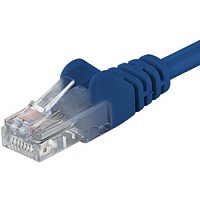 PremiumCord Patch kabel UTP RJ45-RJ45 level 5e 0.5m modrá