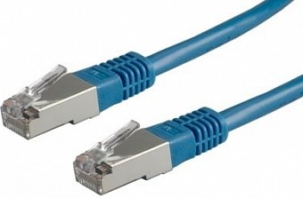 Patchkabel S/FTP,Cat6,2xRJ45, 0,5m modrý