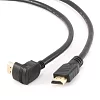 GEMBIRD kabel HDMI-HDMI 1,8m, 1.4, M/M stíněný, zlacené kontakty, 90° lomený, černý