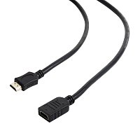 Kabel CABLEXPERT HDMI-HDMI 3m, 1.4, M/F stíněný, zlacené kontakty, prodlužovací, černý