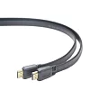 PremiumCord HDMI High Speed + Ethernet plochý kabel, zlacené konektory, 3m