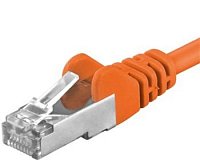 Premiumcord Patch kabel CAT6a S-FTP, RJ45-RJ45, AWG 26/7 3m, oranžová