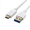 Kabel C-TECH USB 3.0 AM na Type-C kabel (AM/CM), 1m, bílý