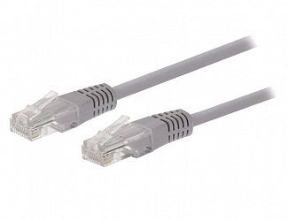 Kabel C-TECH patchcord Cat5e, UTP, šedý, 10m