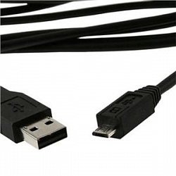 Kabel USB A Male/Micro B Male, 0.5m,USB 2.0,černý