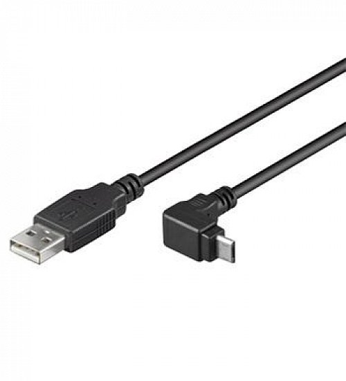 PremiumCord Kabel micro USB 2.0, A-B, 90°, 1m