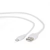 Kabel CABLEXPERT USB 2.0 Lightning (IP5 a vyšší) nabíjecí a synchronizační kabel, 2m, bílý