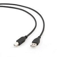 USB kabel typu AB, délka 1,8m HQ černý