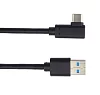 PremiumCord Kabel USB typ C/M zahnutý konektor 90° - USB 3.0 A/M, 1m