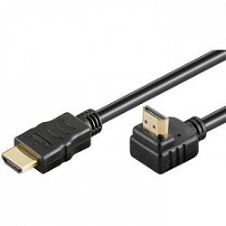 PremiumCord Kabel HDMI+Ethernet, zlac., 90°, 3m