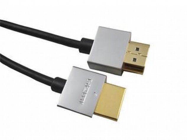 PremiumCord Slim Kabel HDMI+Ethernet, zlac., 1,5m