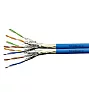 Kabel F/FTP Cat.6a 500 MHz 2x(4x2xAWG23),LS0H modrý,Dca,500m
