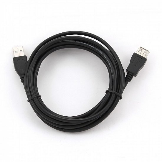 Kabel USB A-A 3m 2.0 prodlužovací HQ Black