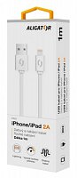 ALIGATOR Datový kabel 2A, Lightning bílý