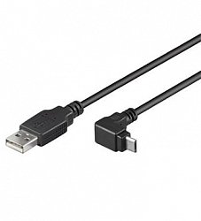 PremiumCord Kabel micro USB 2.0, A-B, 90°, 3m